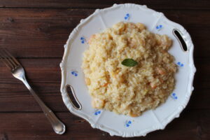 Risotto al limone e gamberetti